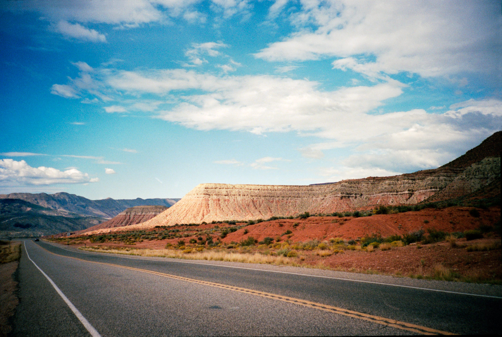 view on the road to Zion National Park