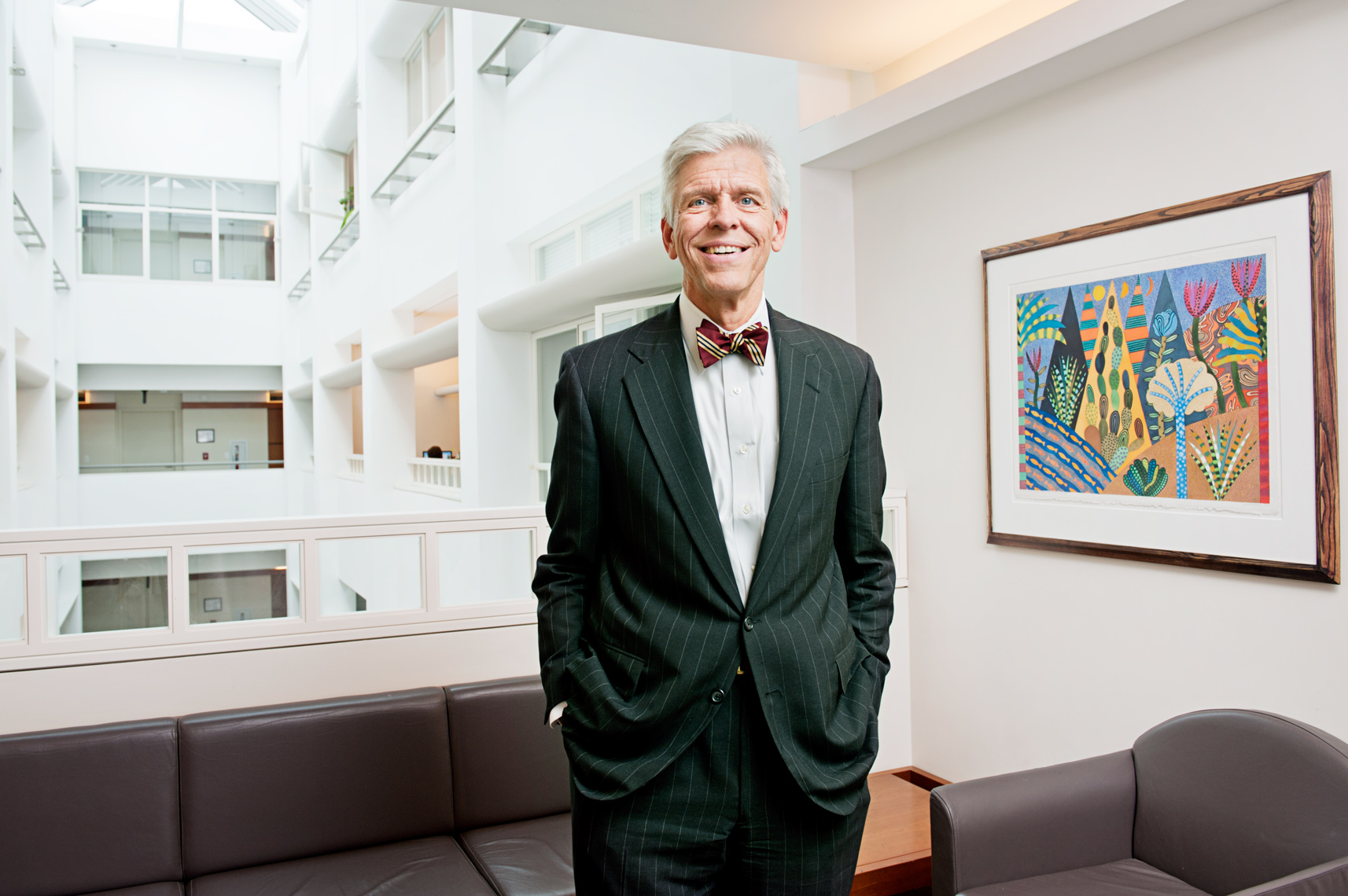 portrait of Harvard Business School Professor Thomas DeLong for the Harvard Business School Bulletin