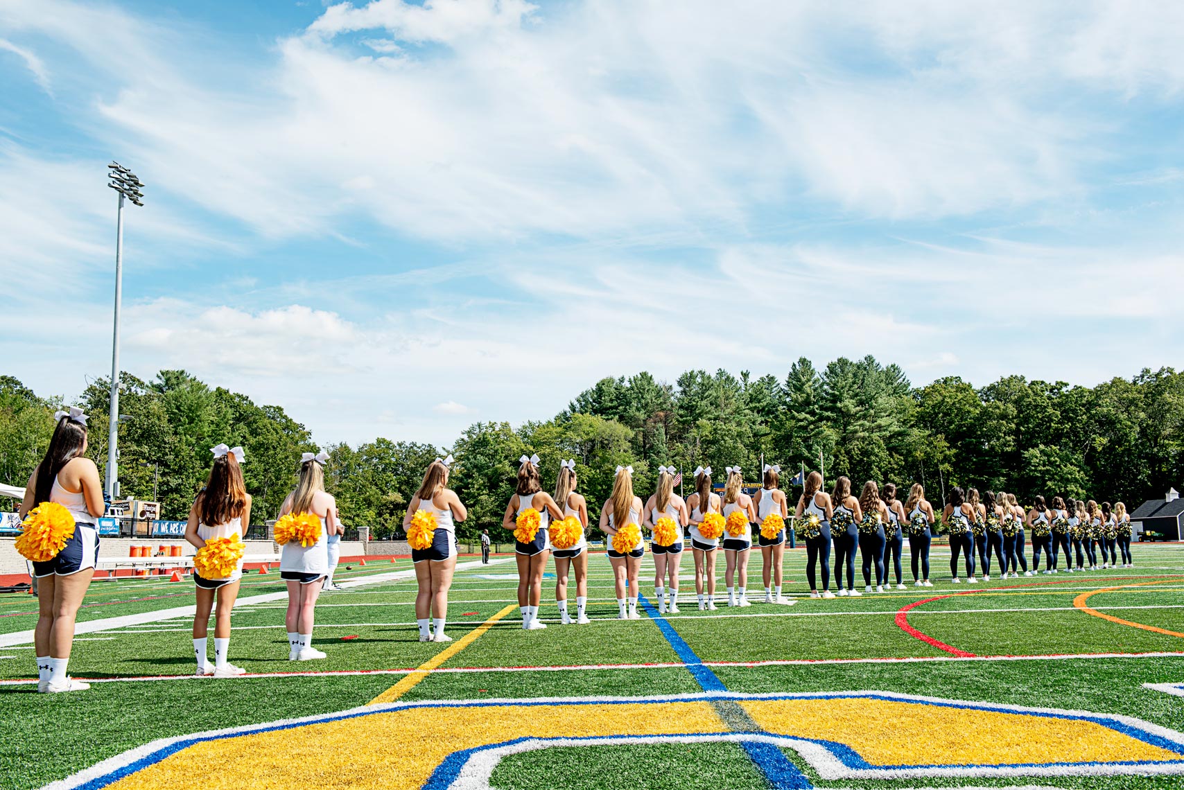 college cheerleading at Merrimack College Division One football