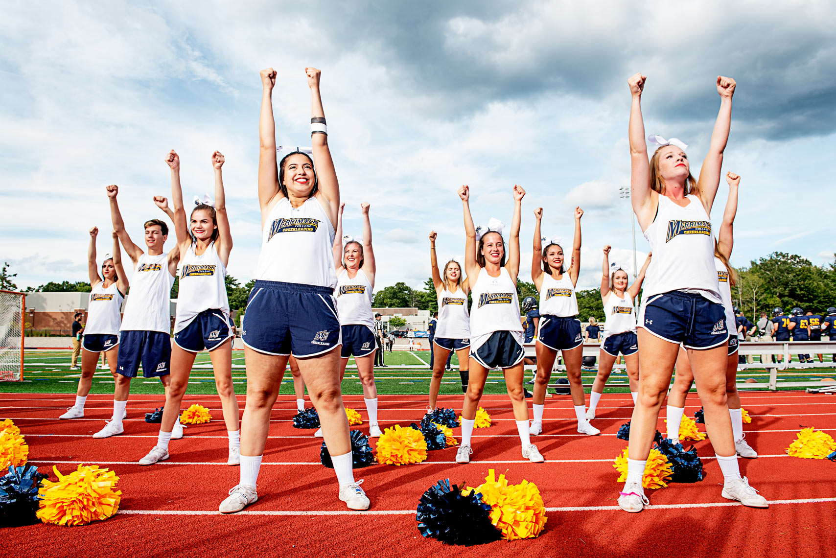 organized college cheerleading at Merrimack College