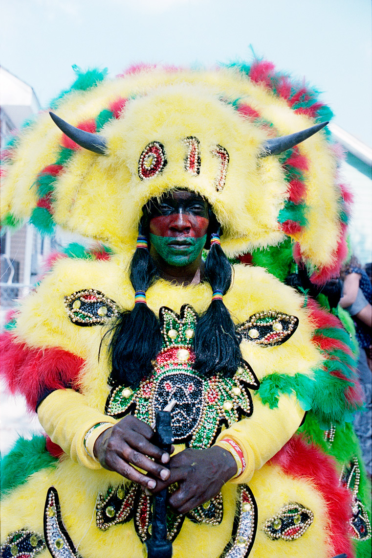 portrait of "Wild Man" Creole Wild West Super Sunday Parade