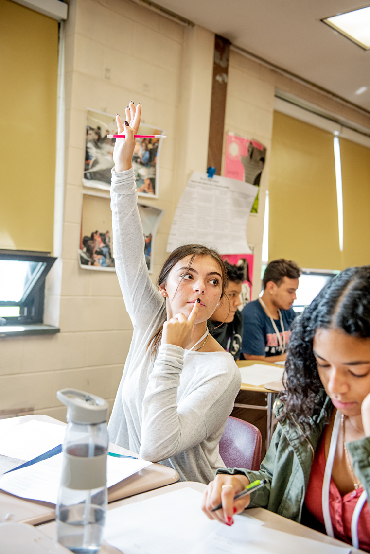 portrait student at Revere High School for Boston Globe Magazine education issue