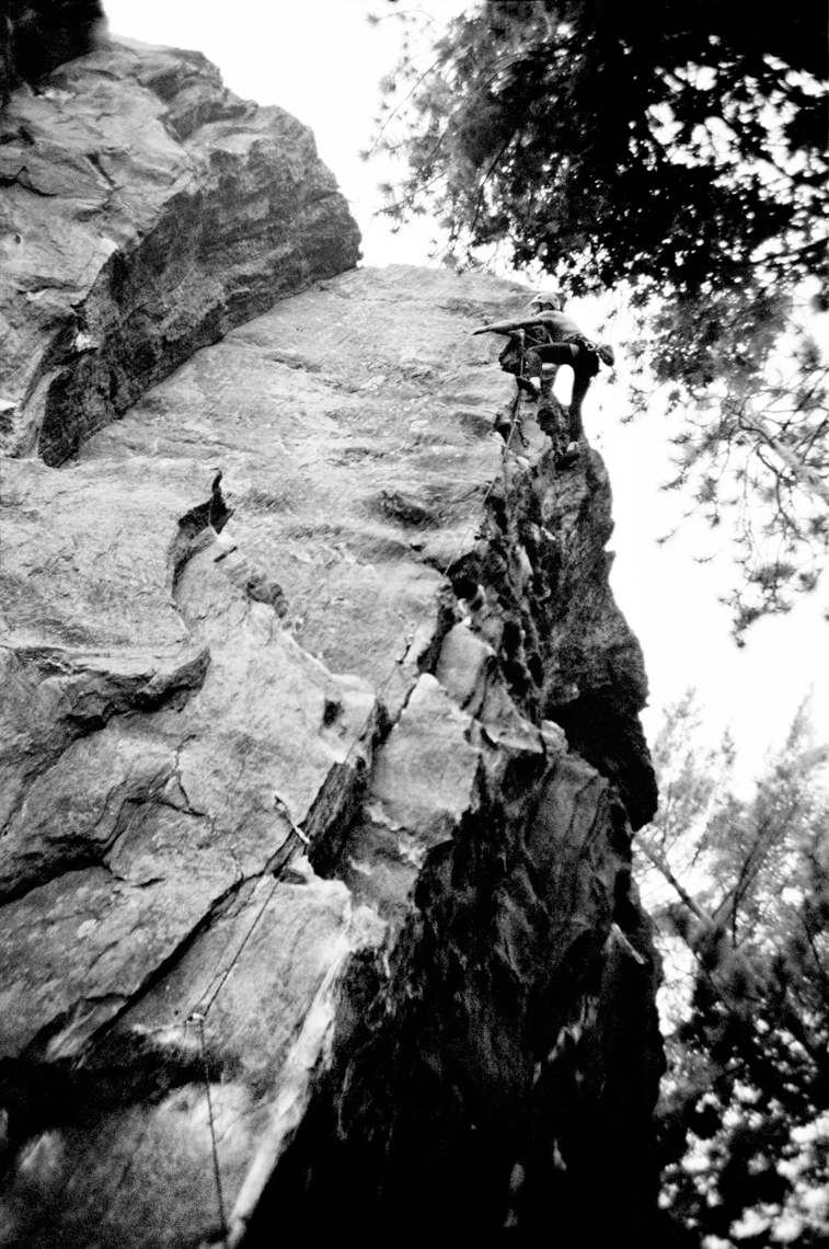 lead climbing in Rumney NH