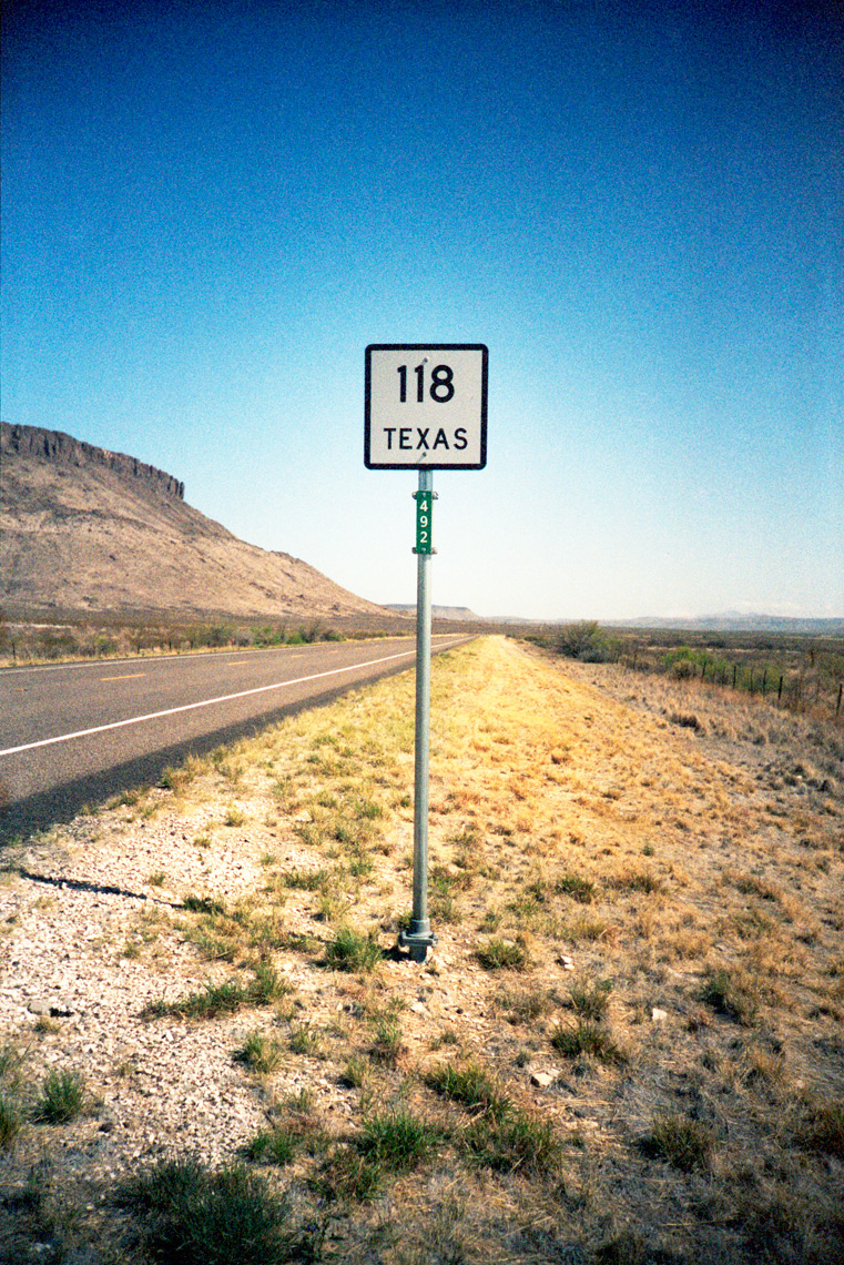 on route to Marfa along Texas route 118