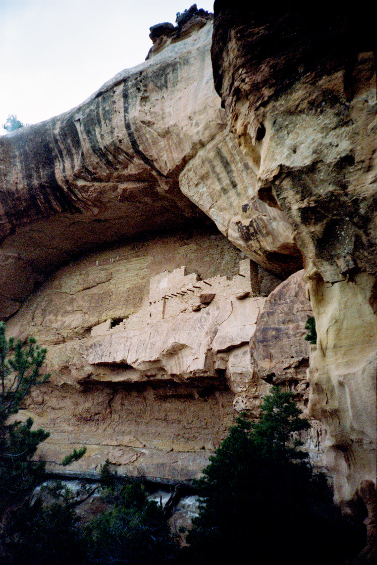 ancient Pueblo cliff dwelling on Ute Tribal Park  Colorado Plateau