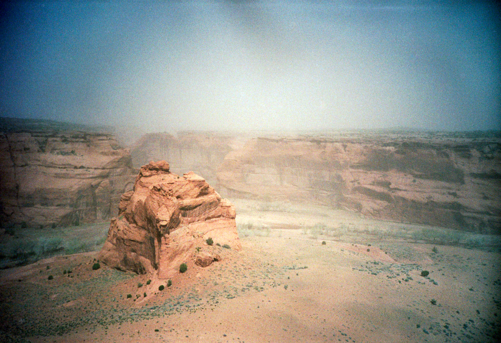 sand storm on Navaho Reservation near Canyon de Chelly Colorado Plateau