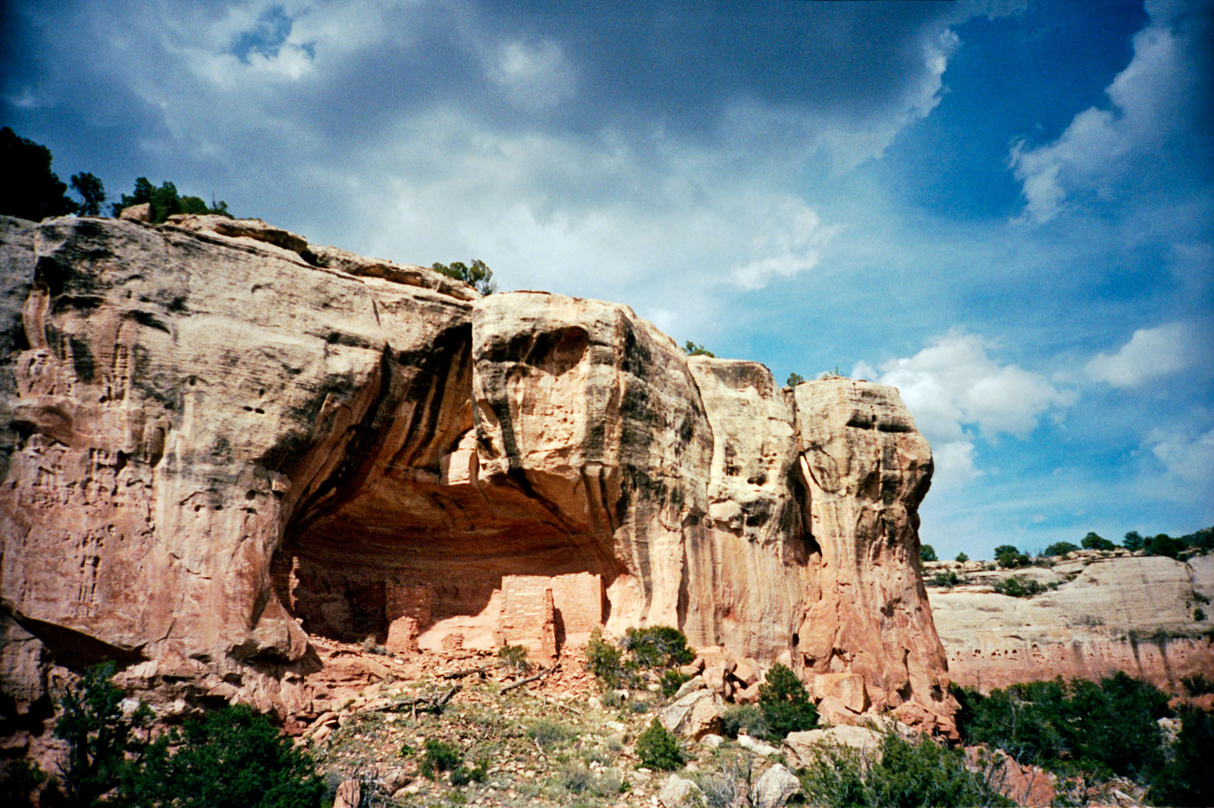 ruins of ancient Native Americans on the Sand Canyon Trail in Canyon of The Ancients
